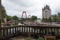 Architectural detail of the city of The Oudehaven in Rotterdam, Netherlands